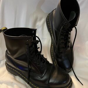 Dr. Martens Shiny Black Lace-Up Boots